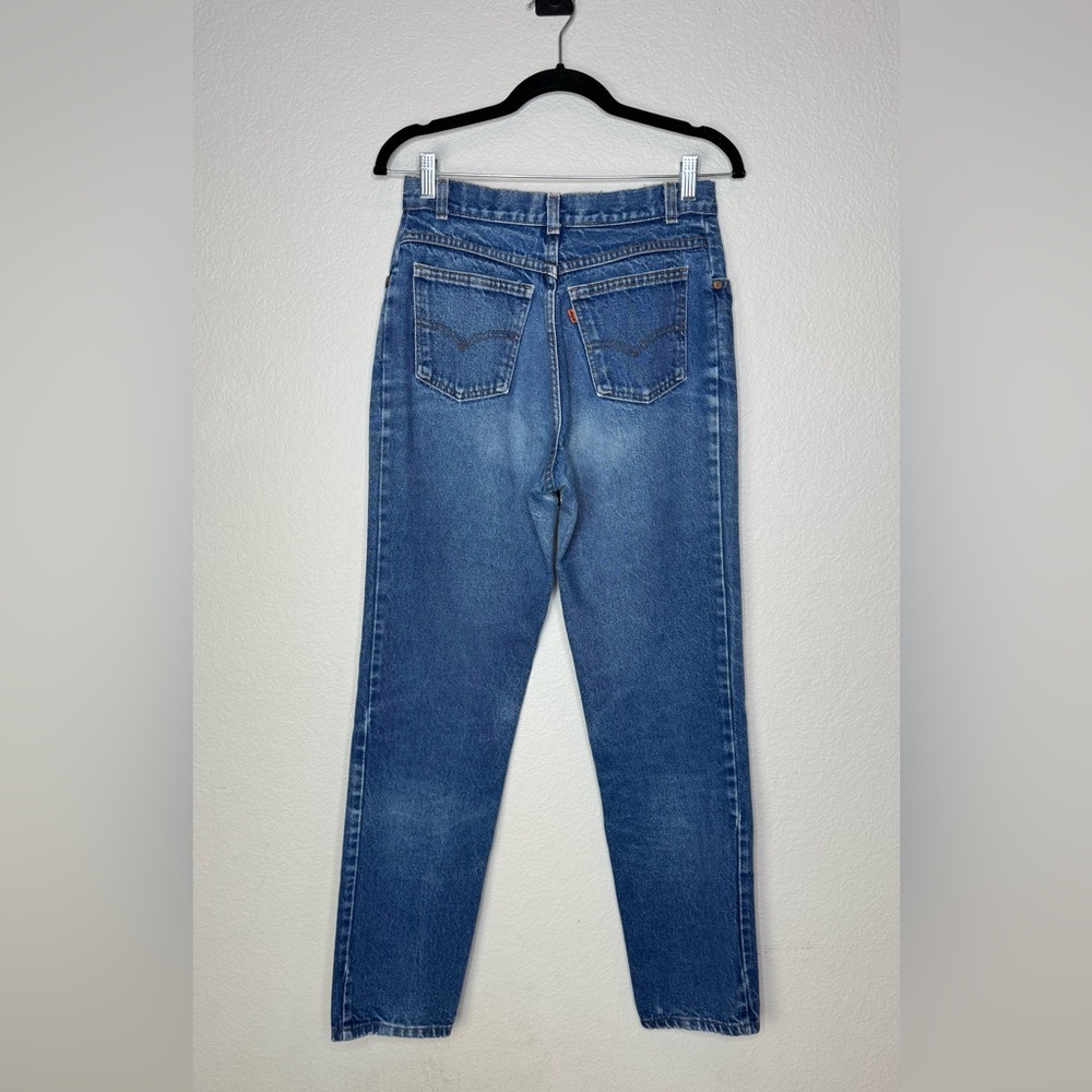 Vintage Levi’s Jeans Orange Tab Tapered Leg High Rise Misses Size 12 Granny